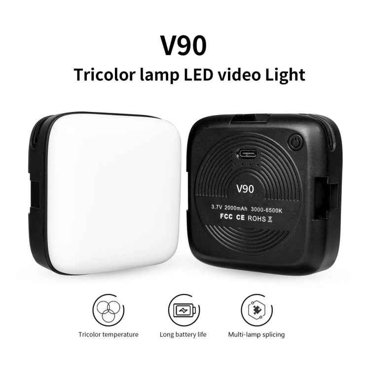 Desiontal V90 Mobile Phone Live Beauty Fill Light LED Pocket Light USB Charging Tofu Lamp(Standard) - HoMEdemic™ 