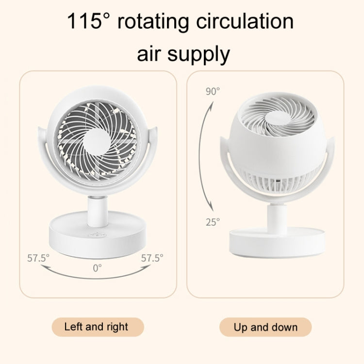 Desktop Air Circulation Fan Household Office Compact Mute Electrical Fan, Style: Battery Model - HoMEdemic™ 