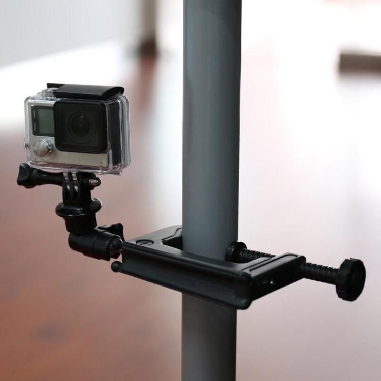 Desktop Fixed Clamp Holder Mount with Tripod Adapter for GoPro, Insta360, DJI and Other Action Cameras, Clamp Size: 1 - 6 cm - HoMEdemic™ 