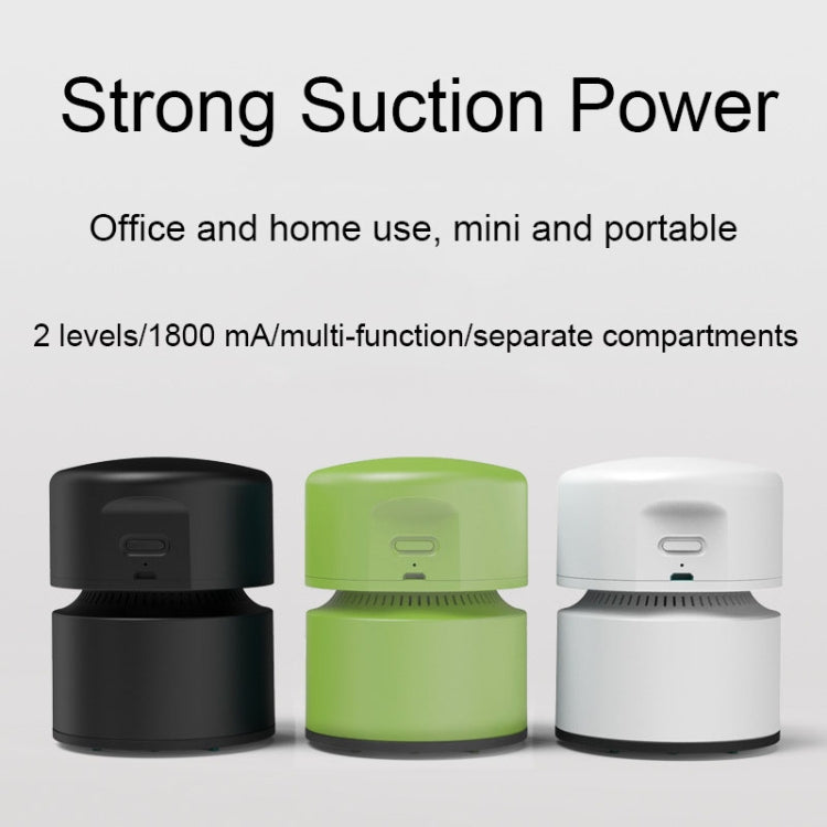 Desktop Mini Vacuum Cleaner USB Rechargeable Office Home Portable Paper Cleaner(Black) - HoMEdemic™ 