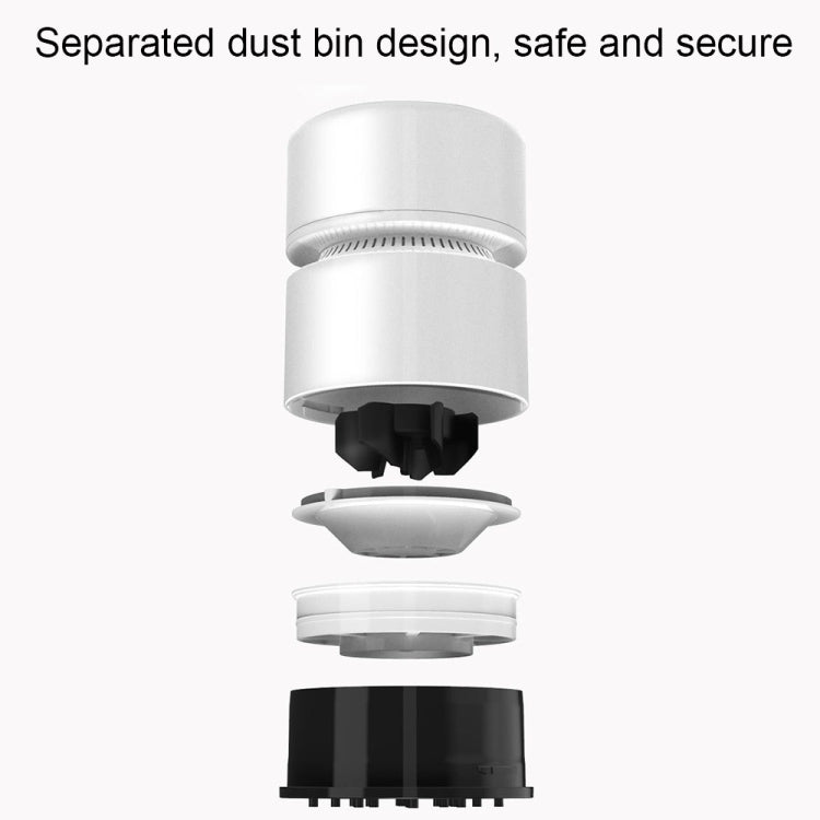 Desktop Mini Vacuum Cleaner USB Rechargeable Office Home Portable Paper Cleaner(White) - HoMEdemic™ 