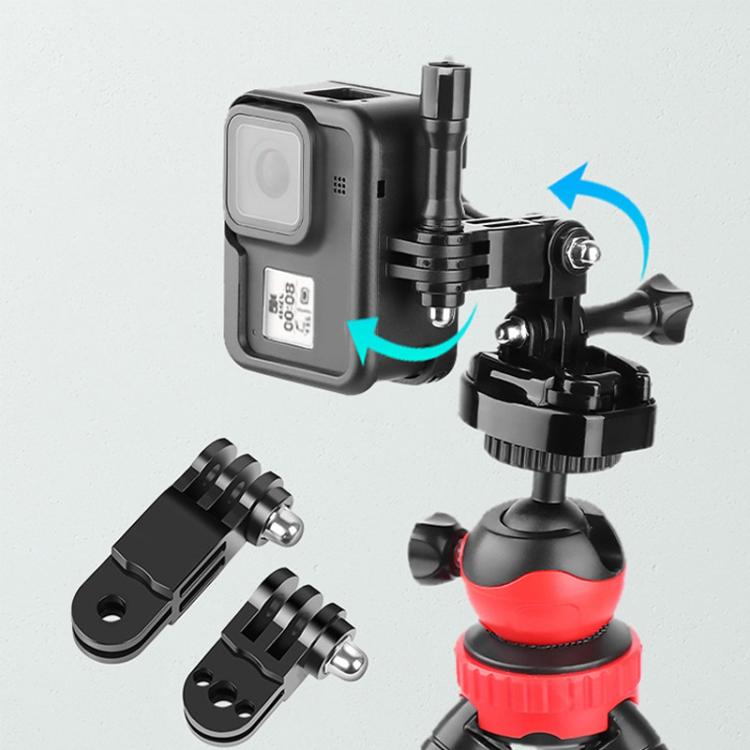 Different Direction Short Adapter TELESIN Screw Adapter Adjustment Arm For GoPro Hero12 Black / Hero11/10 /9 /8 /7 /6 /5, Insta360 Ace / Ace Pro, DJI Osmo Action 4 and Other Action Cameras - HoMEdemic™ 