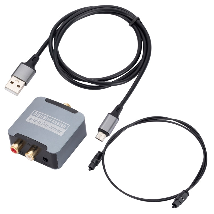 Digital to Analog 3.5 Coaxial Audio Converter, Host + USB Cable + Optical Fiber Cable - HoMEdemic™ 