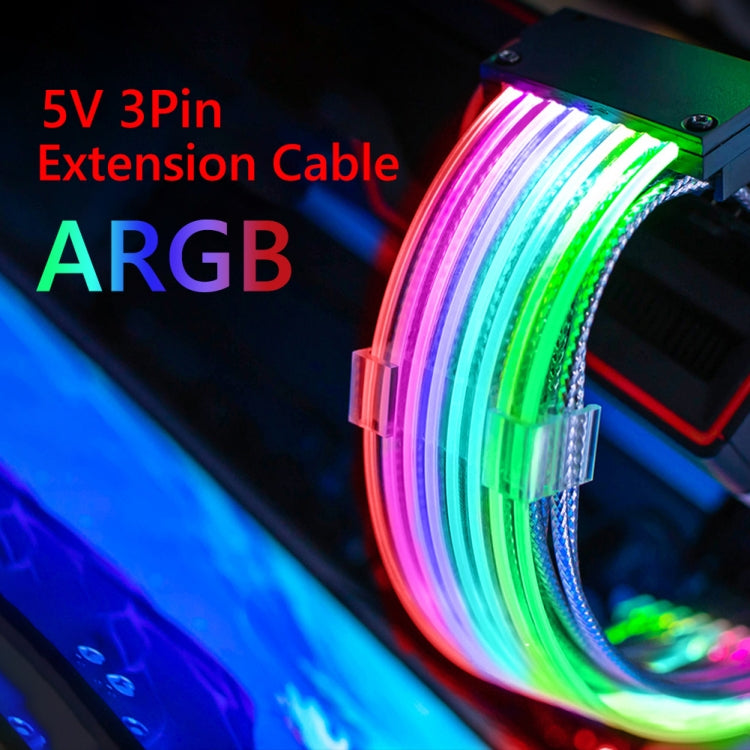Double 8pin Graphics Card Power Supply Wire Black 5V ARGB Neon Color Line - HoMEdemic™ 