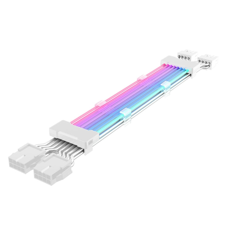 Graphics Driver Wire Double 8pin Graphics Card Power Supply Wire White 5V ARGB Neon Color ...
