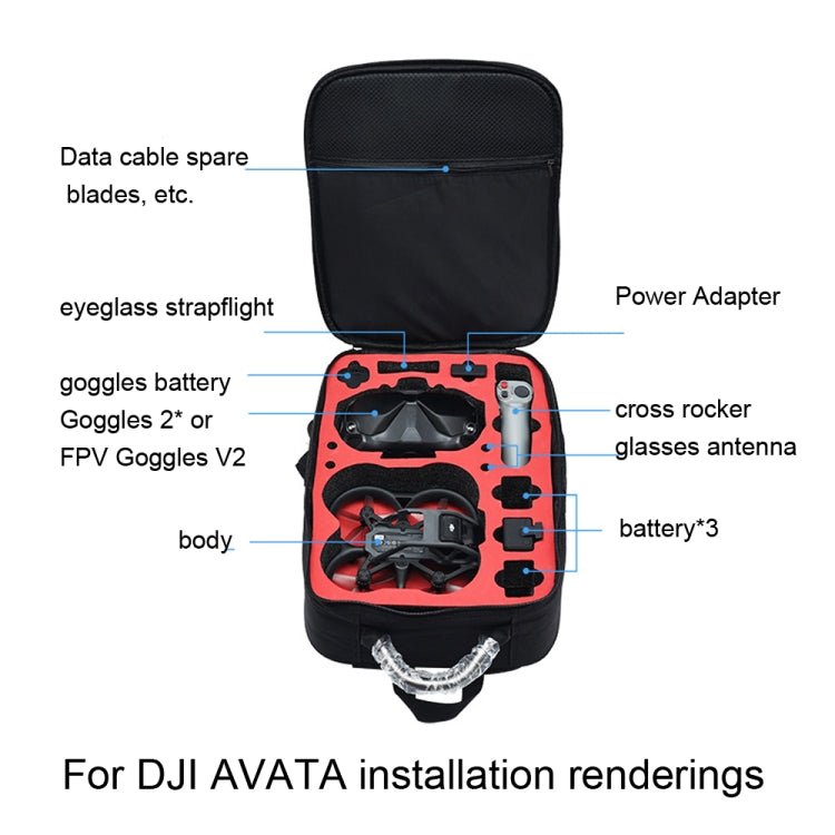 Drone Waterproof Backpack Organizer for DJI Avata(Black) - HoMEdemic™ 