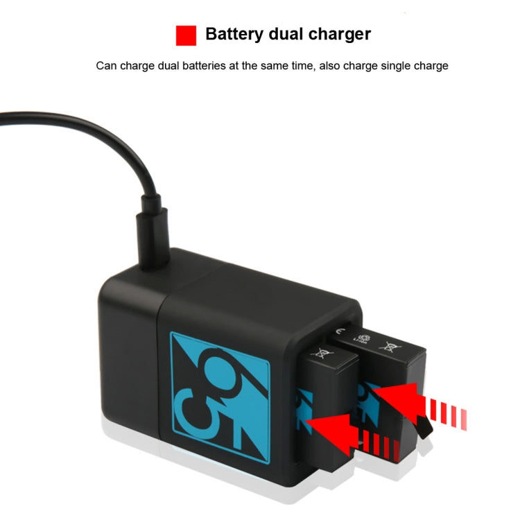Dual Batteries Charger with USB-C / Type-C Cable for GoPro HERO6 /5 - HoMEdemic™ 