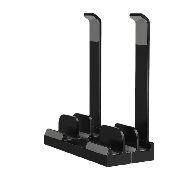 Dual-Purpose Laptop Vertical Stand Storage Rack Desktop Heightening Cooling Base(Black) - HoMEdemic™ 