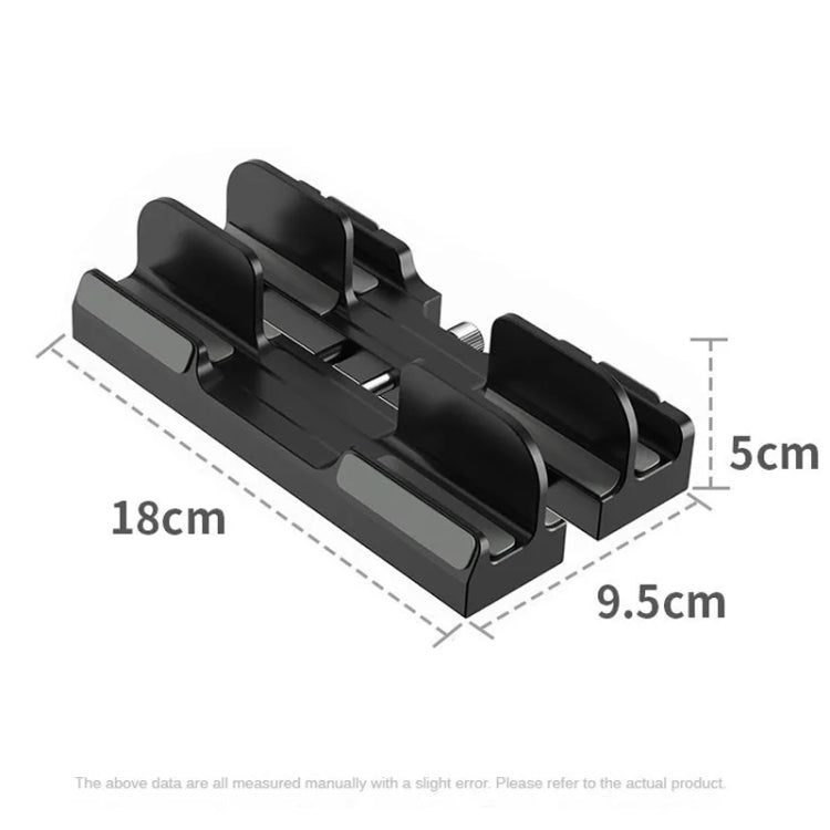 Dual-Purpose Laptop Vertical Stand Storage Rack Desktop Heightening Cooling Base(Black) - HoMEdemic™ 