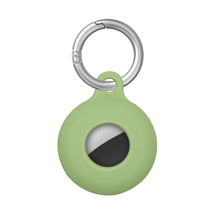 Dual-Side Hollow Anti-scratch Silicone Shockproof Protective Cover Case with Keychain Hook Loop For AirTag 2nd Gen / AirTag 1st Gen(Light Green) - HoMEdemic™ 