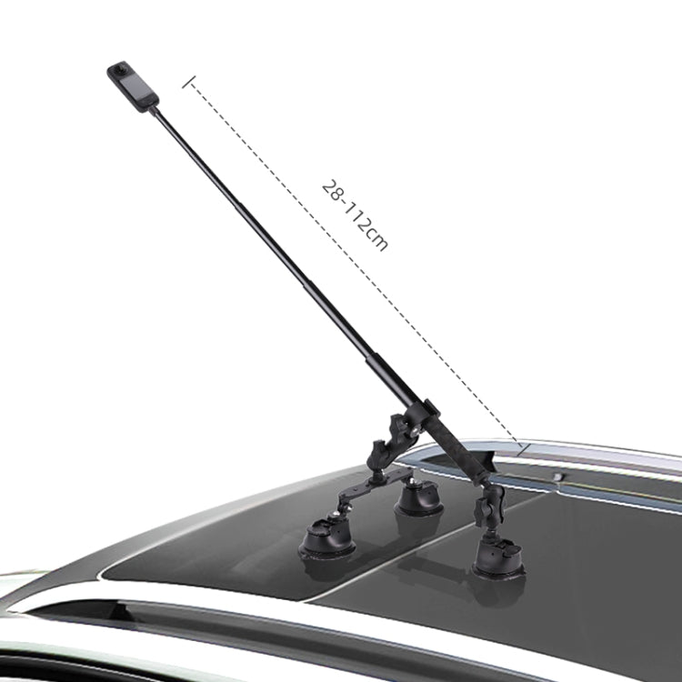 Dual-leg Suction Cup + Single Suction Cup with Selfie Stick Kits (Black) - HoMEdemic™ 
