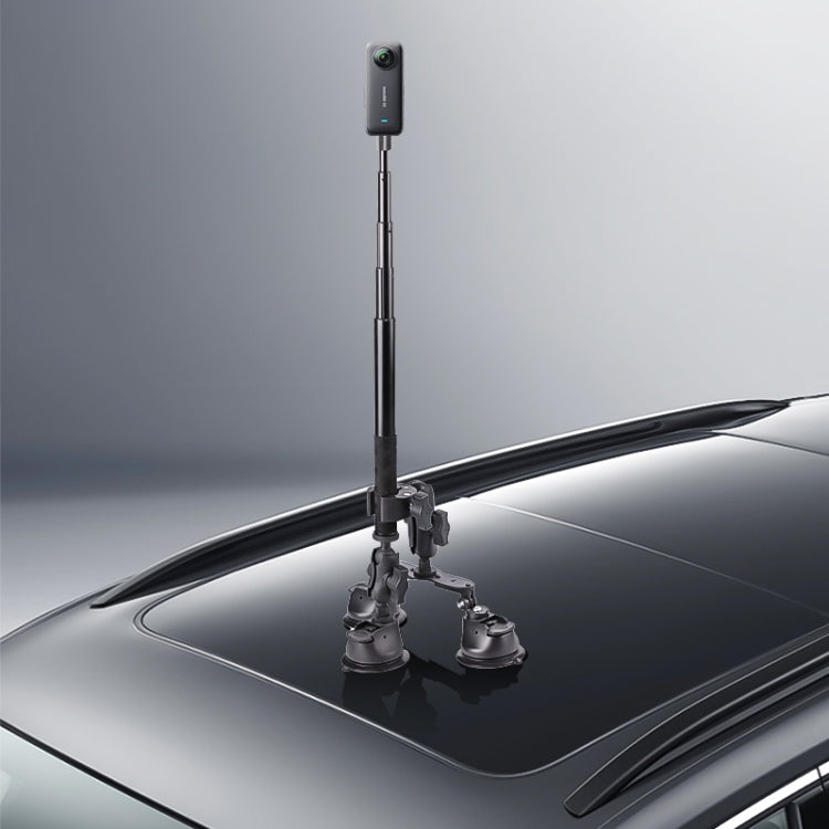 Dual-leg Suction Cup + Single Suction Cup with Selfie Stick Kits (Black) - HoMEdemic™ 