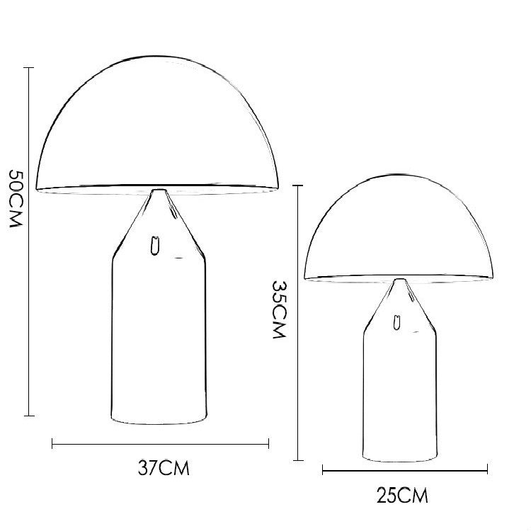E14 LED Metal Mushroom Table Lamp Bedroom Decorative Table Lamp EU Plug, Size:L - HoMEdemic™ 