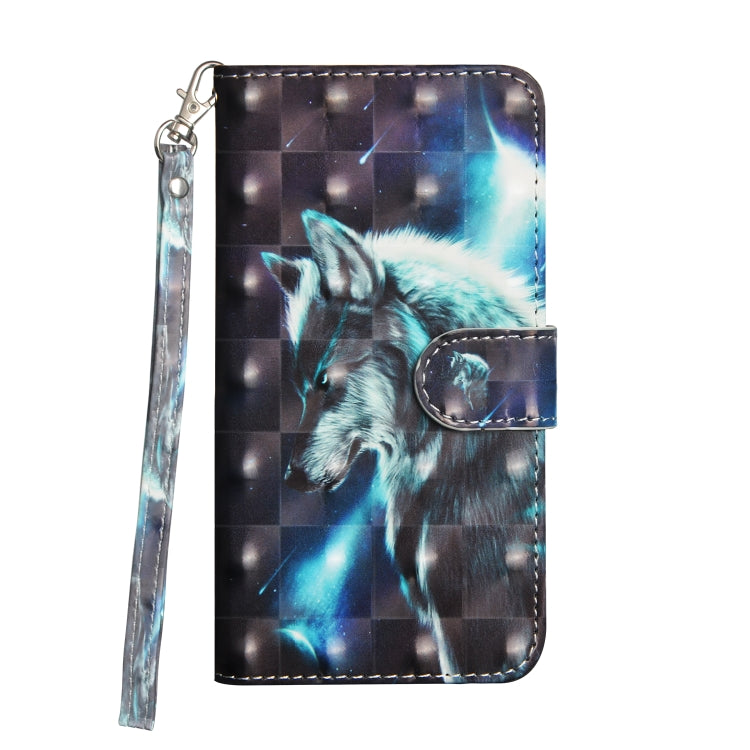For iPhone SE 2022 / SE 2020 / 8 / 7 3D Painting Pattern Horizontal Flip TPU + PU Leather Case with Holder & Card Slots & Wallet(Wolf) - HoMEdemic™ 