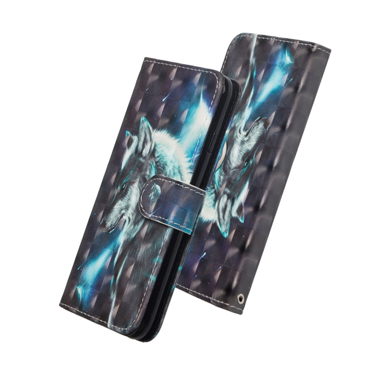 For iPhone SE 2022 / SE 2020 / 8 / 7 3D Painting Pattern Horizontal Flip TPU + PU Leather Case with Holder & Card Slots & Wallet(Wolf) - HoMEdemic™ 
