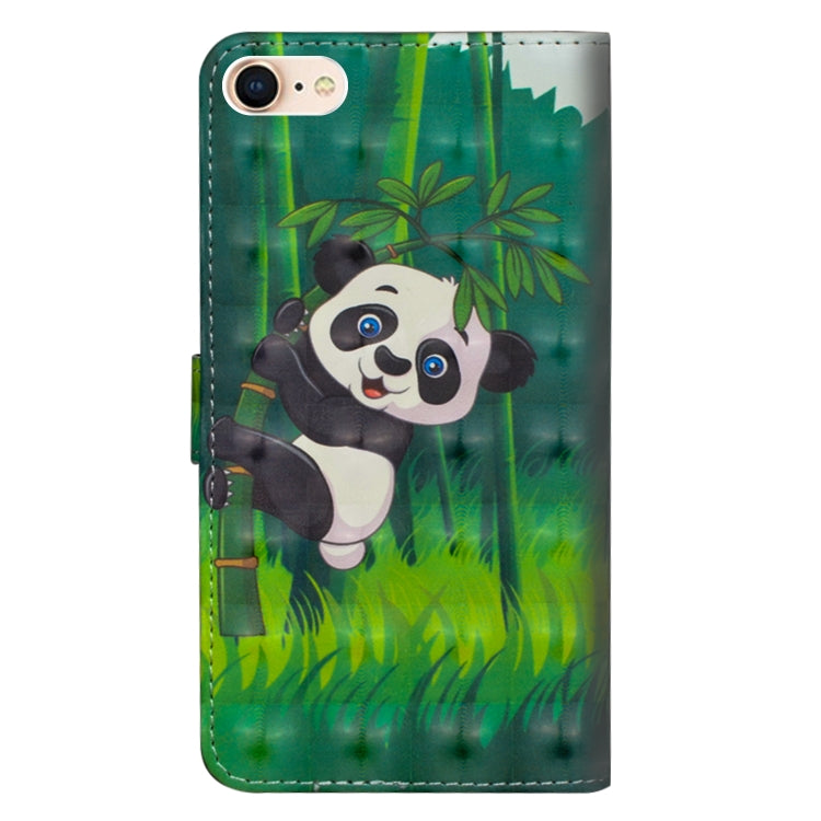 For iPhone SE 2022 / SE 2020 / 8 / 7 3D Painting Pattern Horizontal Flip TPU + PU Leather Case with Holder & Card Slots & Wallet(Bamboo Panda) - HoMEdemic™ 