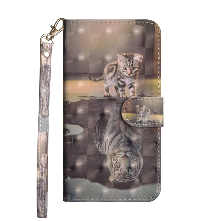 For iPhone SE 2022 / SE 2020 / 8 / 7 3D Painting Pattern Horizontal Flip TPU + PU Leather Case with Holder & Card Slots & Wallet(Cat Tiger) - HoMEdemic™ 
