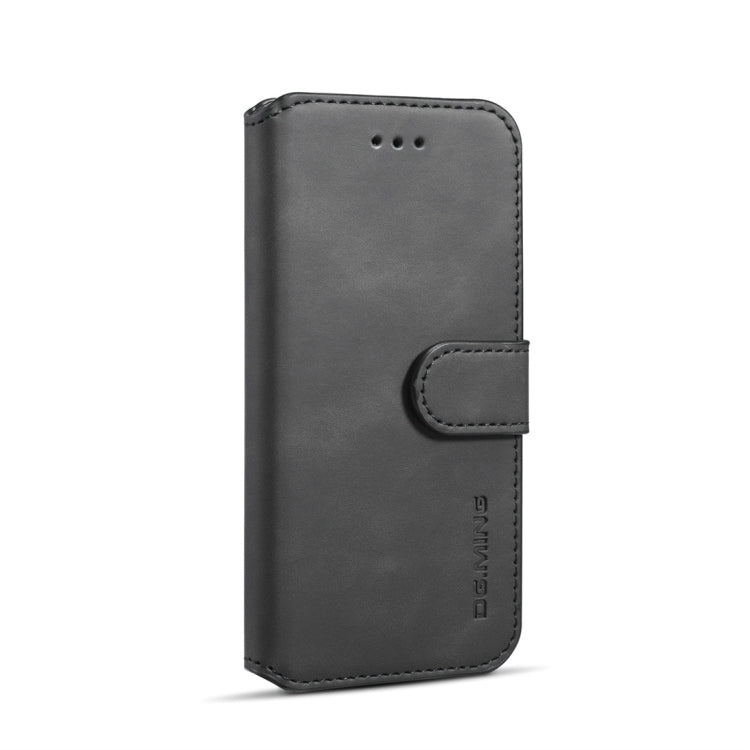 DG.MING Retro Oil Side Horizontal Flip Case with Holder & Card Slots & Wallet for iPhone 7 / 8(Black) - HoMEdemic™ 