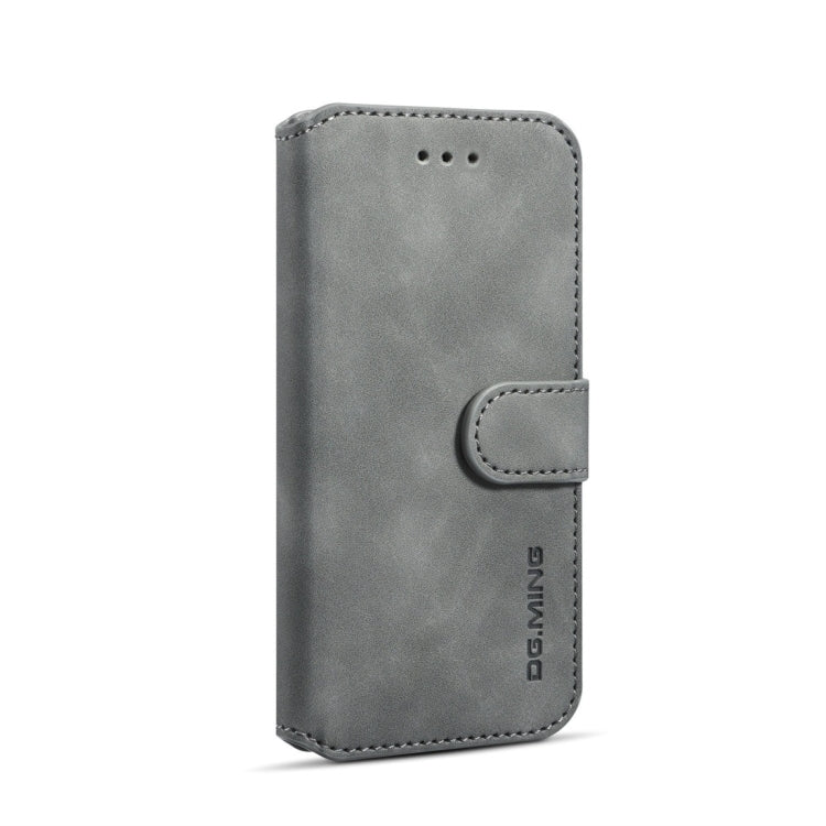DG.MING Retro Oil Side Horizontal Flip Case with Holder & Card Slots & Wallet for iPhone 7 / 8(Grey) - HoMEdemic™ 