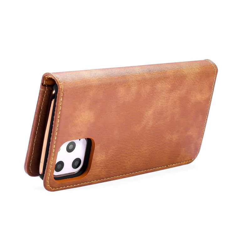 For iPhone 11 Pro DG.MING Crazy Horse Texture Flip Detachable Magnetic Leather Case with Holder & Card Slots & Wallet (Brown) - HoMEdemic™ 
