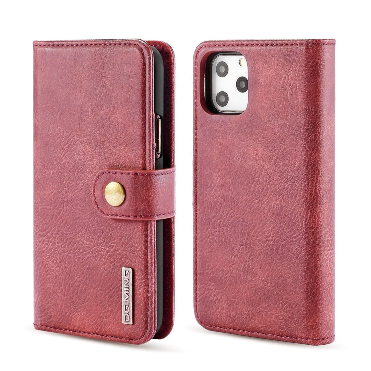 For iPhone 11 Pro Max DG.MING Crazy Horse Texture Flip Detachable Magnetic Leather Case with Holder & Card Slots & Wallet (Red) - HoMEdemic™ 