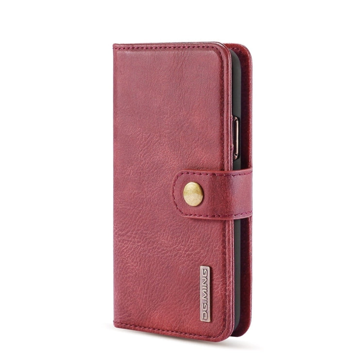 For iPhone 11 Pro Max DG.MING Crazy Horse Texture Flip Detachable Magnetic Leather Case with Holder & Card Slots & Wallet (Red) - HoMEdemic™ 