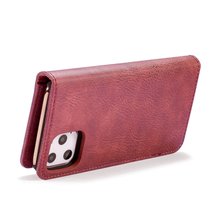 For iPhone 11 Pro Max DG.MING Crazy Horse Texture Flip Detachable Magnetic Leather Case with Holder & Card Slots & Wallet (Red) - HoMEdemic™ 