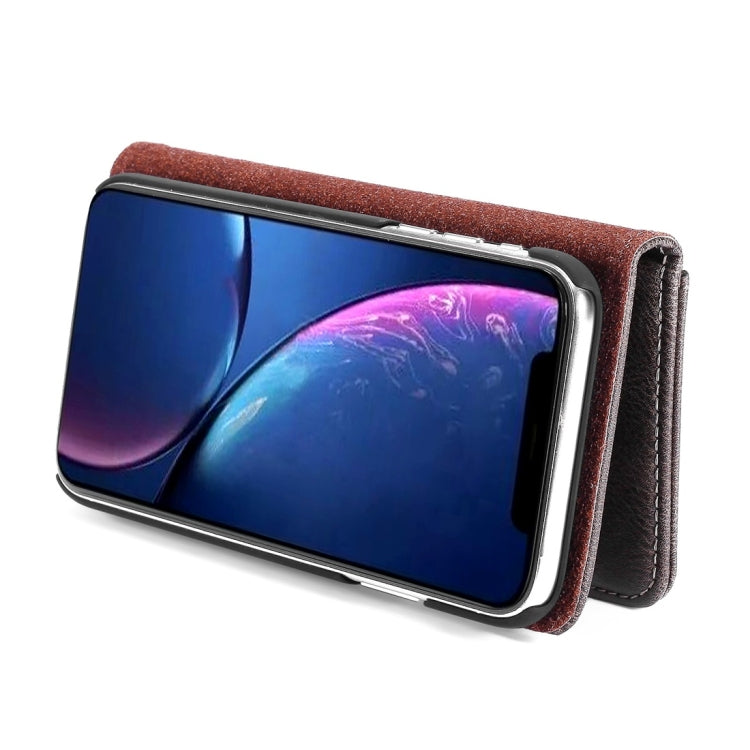 For iPhone 11 DG.MING Crazy Horse Texture Flip Detachable Magnetic Leather Case with Holder & Card Slots & Wallet (Grey) - HoMEdemic™ 