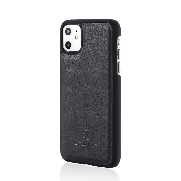 For iPhone 11 DG.MING Crazy Horse Texture Flip Detachable Magnetic Leather Case with Holder & Card Slots & Wallet (Black) - HoMEdemic™ 