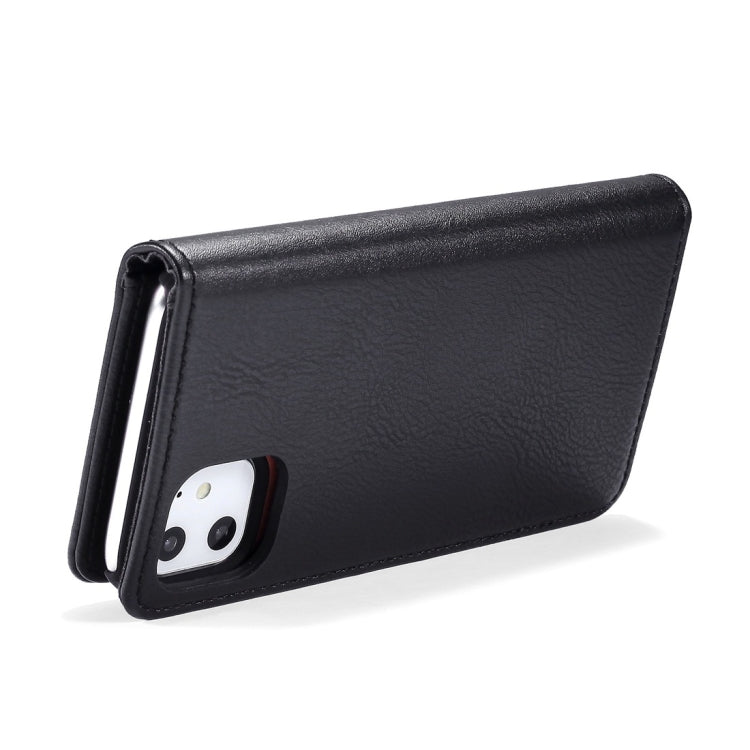 For iPhone 11 DG.MING Crazy Horse Texture Flip Detachable Magnetic Leather Case with Holder & Card Slots & Wallet (Black) - HoMEdemic™ 