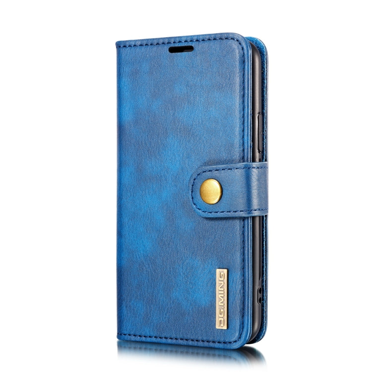 For iPhone 11 DG.MING Crazy Horse Texture Flip Detachable Magnetic Leather Case with Holder & Card Slots & Wallet (Blue) - HoMEdemic™ 