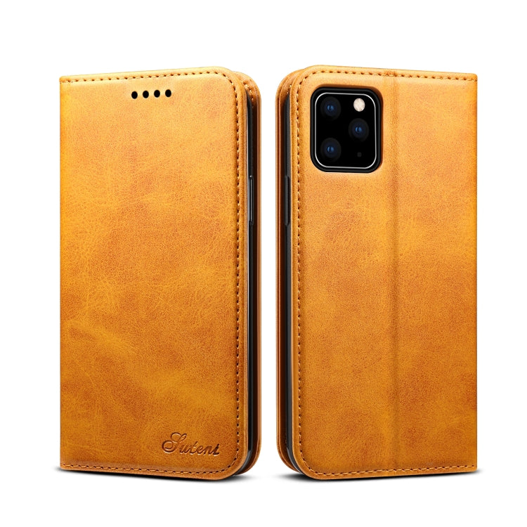 Suteni Calf Texture Horizontal Flip Leather Case with Holder & Card Slots & Wallet for iPhone 11(Khaki) - HoMEdemic™ 