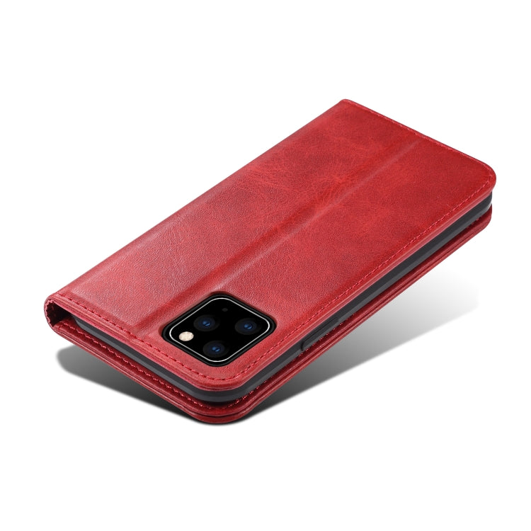 Suteni Calf Texture Horizontal Flip Leather Case with Holder & Card Slots & Wallet for iPhone 11(Red) - HoMEdemic™ 