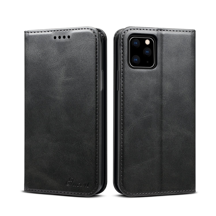 Suteni Calf Texture Horizontal Flip Leather Case with Holder & Card Slots & Wallet for iPhone 11 Pro Max(Black) - HoMEdemic™ 
