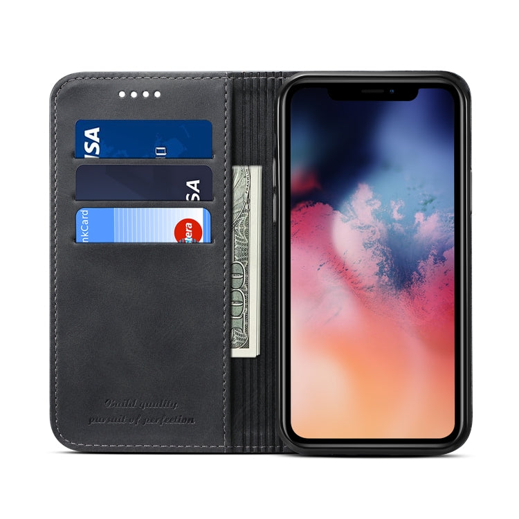 Suteni Calf Texture Horizontal Flip Leather Case with Holder & Card Slots & Wallet for iPhone 11 Pro Max(Black) - HoMEdemic™ 