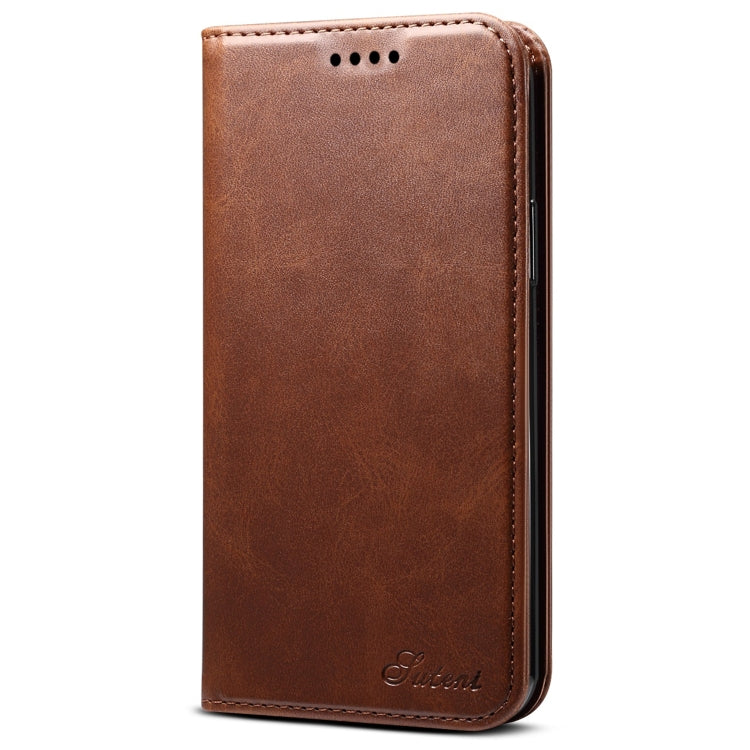 Suteni Calf Texture Horizontal Flip Leather Case with Holder & Card Slots & Wallet for iPhone 11 Pro Max(Brown) - HoMEdemic™ 