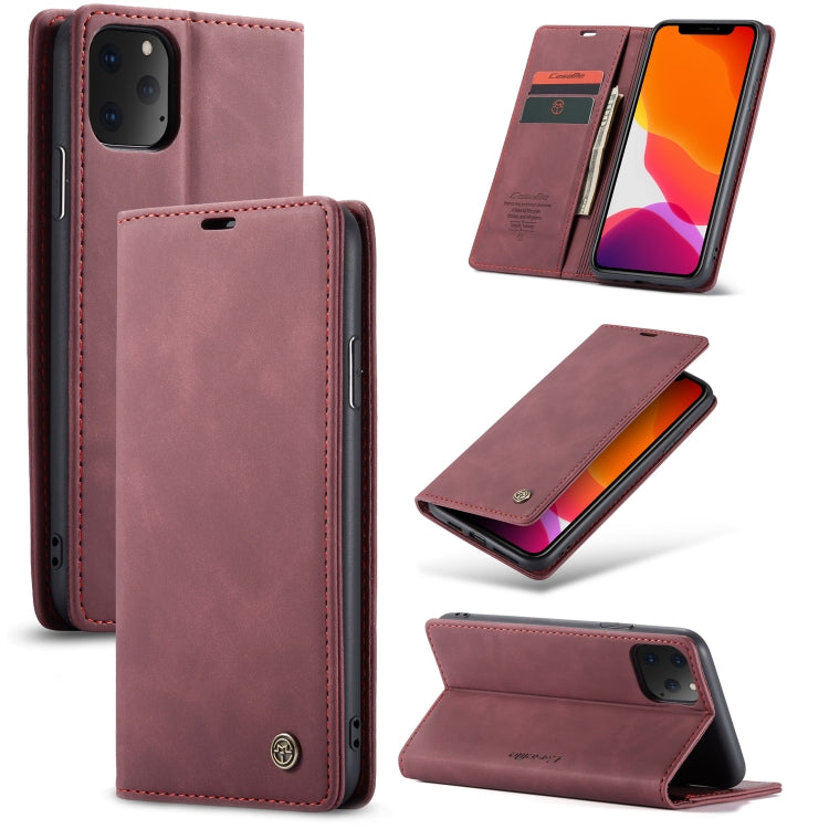 CaseMe-013 Multifunctional Horizontal Flip Leather Case with Card Slot & Holder & Wallet for iPhone 11 Pro(Wine) - HoMEdemic™ 