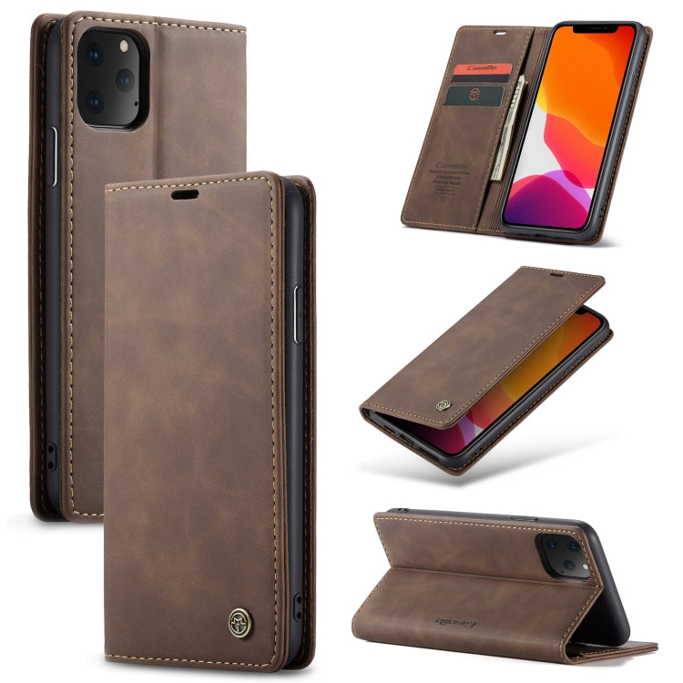 CaseMe-013 Multifunctional Horizontal Flip Leather Case with Card Slot & Holder & Wallet for iPhone 11 Pro(coffee) - HoMEdemic™ 