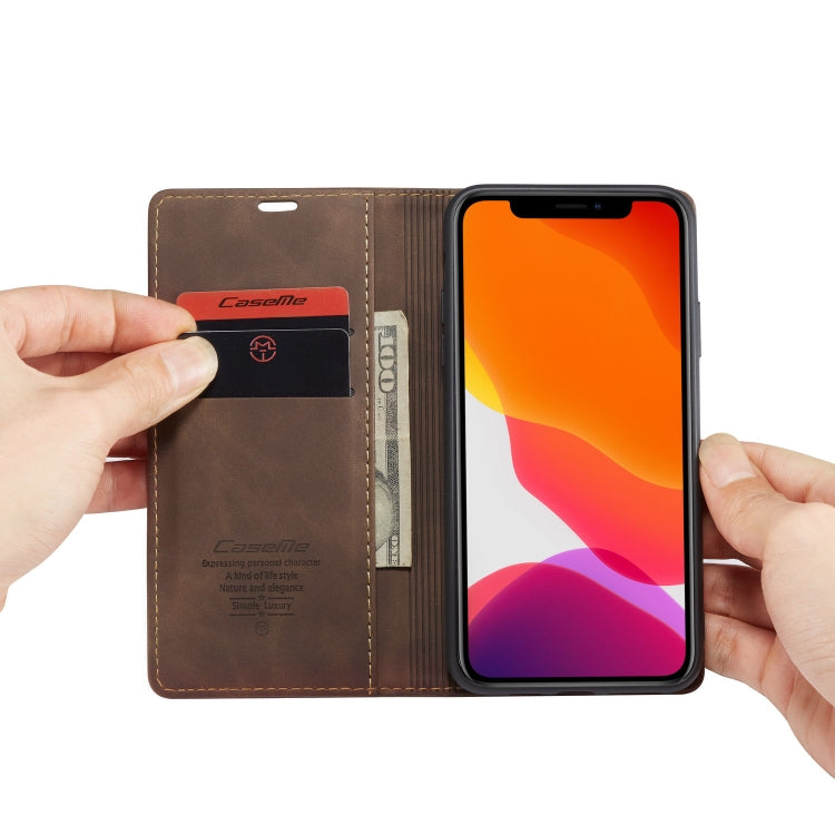 CaseMe-013 Multifunctional Horizontal Flip Leather Case with Card Slot & Holder & Wallet for iPhone 11 Pro(coffee) - HoMEdemic™ 