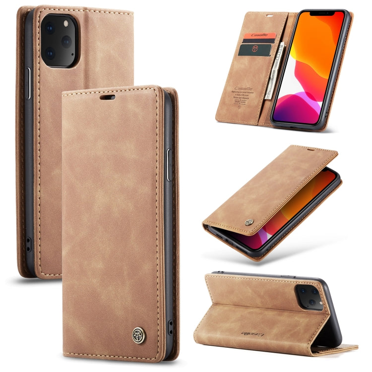 CaseMe-013 Multifunctional Horizontal Flip Leather Case with Card Slot & Holder & Wallet for iPhone 11 Pro Max(Brown) - HoMEdemic™ 