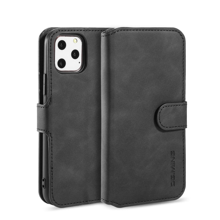 DG.MING Retro Oil Side Horizontal Flip Case with Holder & Card Slots & Wallet for iPhone 11 Pro Max(Black) - HoMEdemic™ 