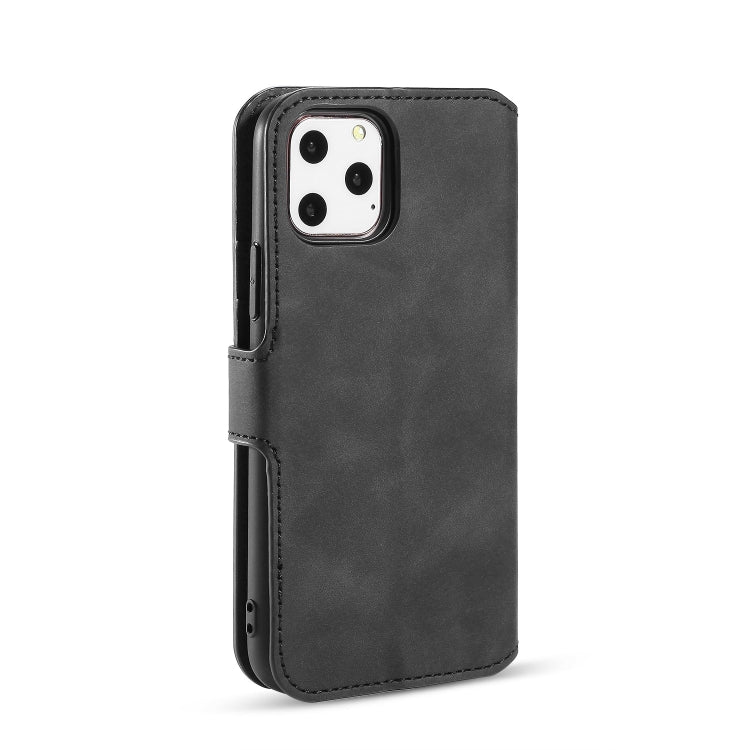 DG.MING Retro Oil Side Horizontal Flip Case with Holder & Card Slots & Wallet for iPhone 11 Pro Max(Black) - HoMEdemic™ 