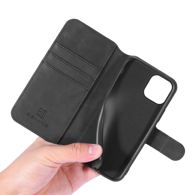 DG.MING Retro Oil Side Horizontal Flip Case with Holder & Card Slots & Wallet for iPhone 11 Pro Max(Black) - HoMEdemic™ 