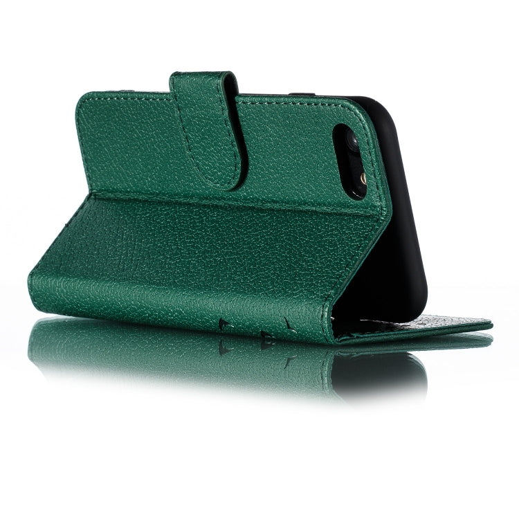 For iPhone SE 2022 / SE 2020 / 8 / 7 Feather Pattern Litchi Texture Horizontal Flip Leather Case with Wallet & Holder & Card Slots(Green) - HoMEdemic™ 