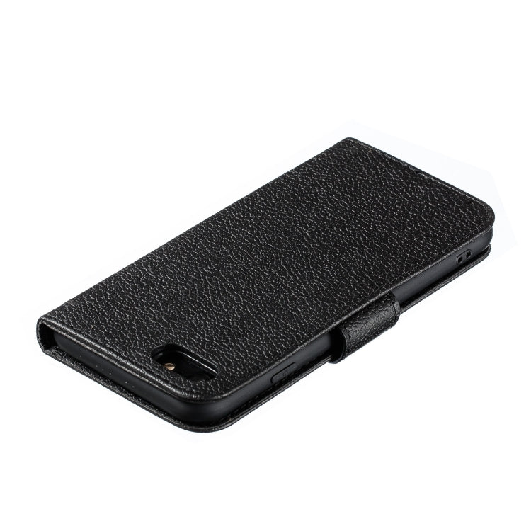 For iPhone SE 2022 / SE 2020 / 8 / 7 Feather Pattern Litchi Texture Horizontal Flip Leather Case with Wallet & Holder & Card Slots(Black) - HoMEdemic™ 
