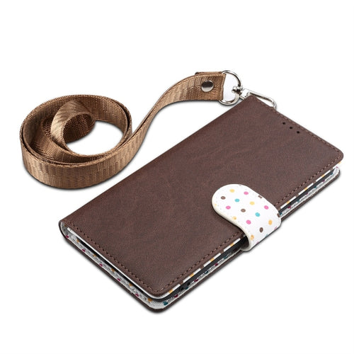 Wave Point Horizontal Flip Leather Case with Card Slots & Holder & Wallet & Lanyard - HoMEdemic™ 