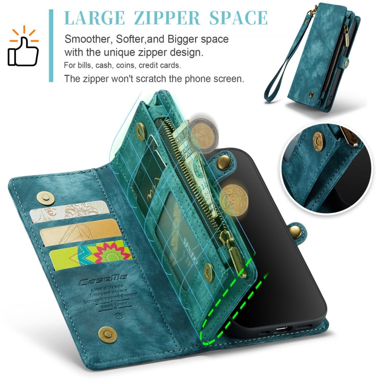 For iPhone 11 Pro CaseMe-008 Detachable Multifunctional Horizontal Flip Leather Case with Card Slot & Holder & Zipper Wallet & Photo Frame (Blue) - HoMEdemic™ 