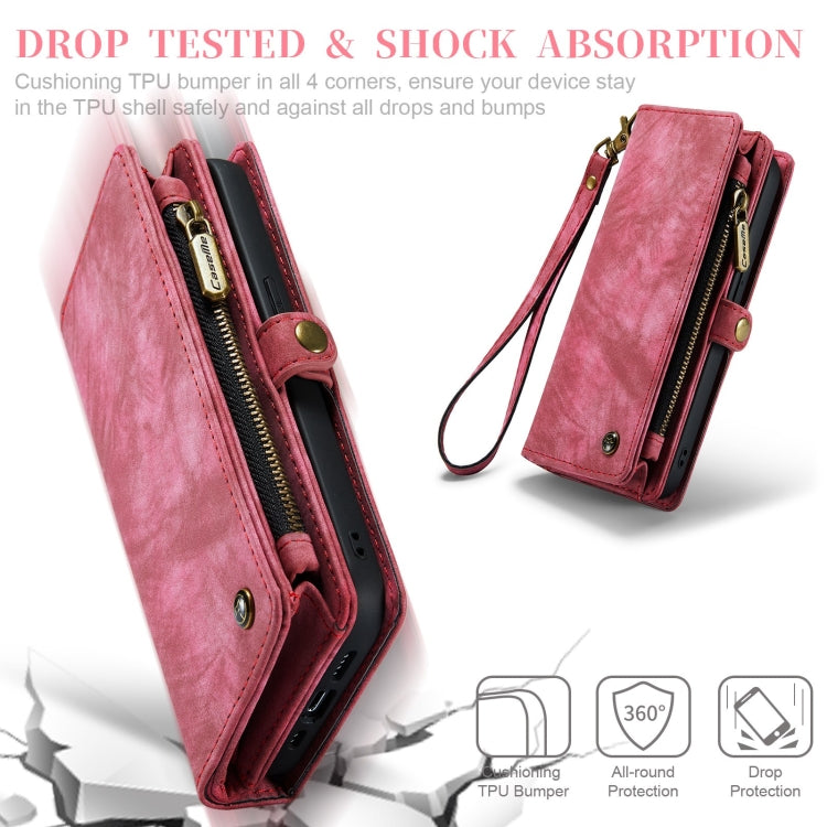 For iPhone 11 CaseMe-008 Detachable Multifunctional Horizontal Flip Leather Case with Card Slot & Holder & Zipper Wallet & Photo Frame (Red) - HoMEdemic™ 