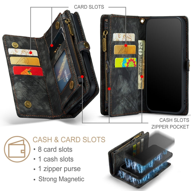 For iPhone 11 Pro Max CaseMe-008 Detachable Multifunctional Horizontal Flip Leather Case with Card Slot & Holder & Zipper Wallet & Photo Frame (Black) - HoMEdemic™ 