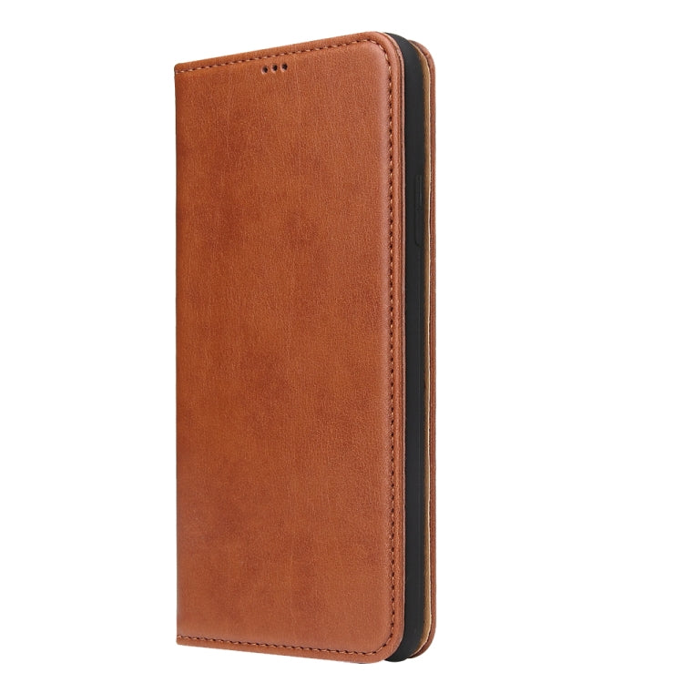 Fierre Shann PU Genuine Leather Texture Horizontal Flip Leather Case with Holder & Card Slots & Wallet For iPhone 11(Brown) - HoMEdemic™ 